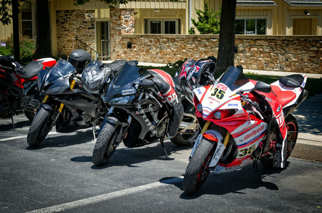 some of the bikes on july's ride